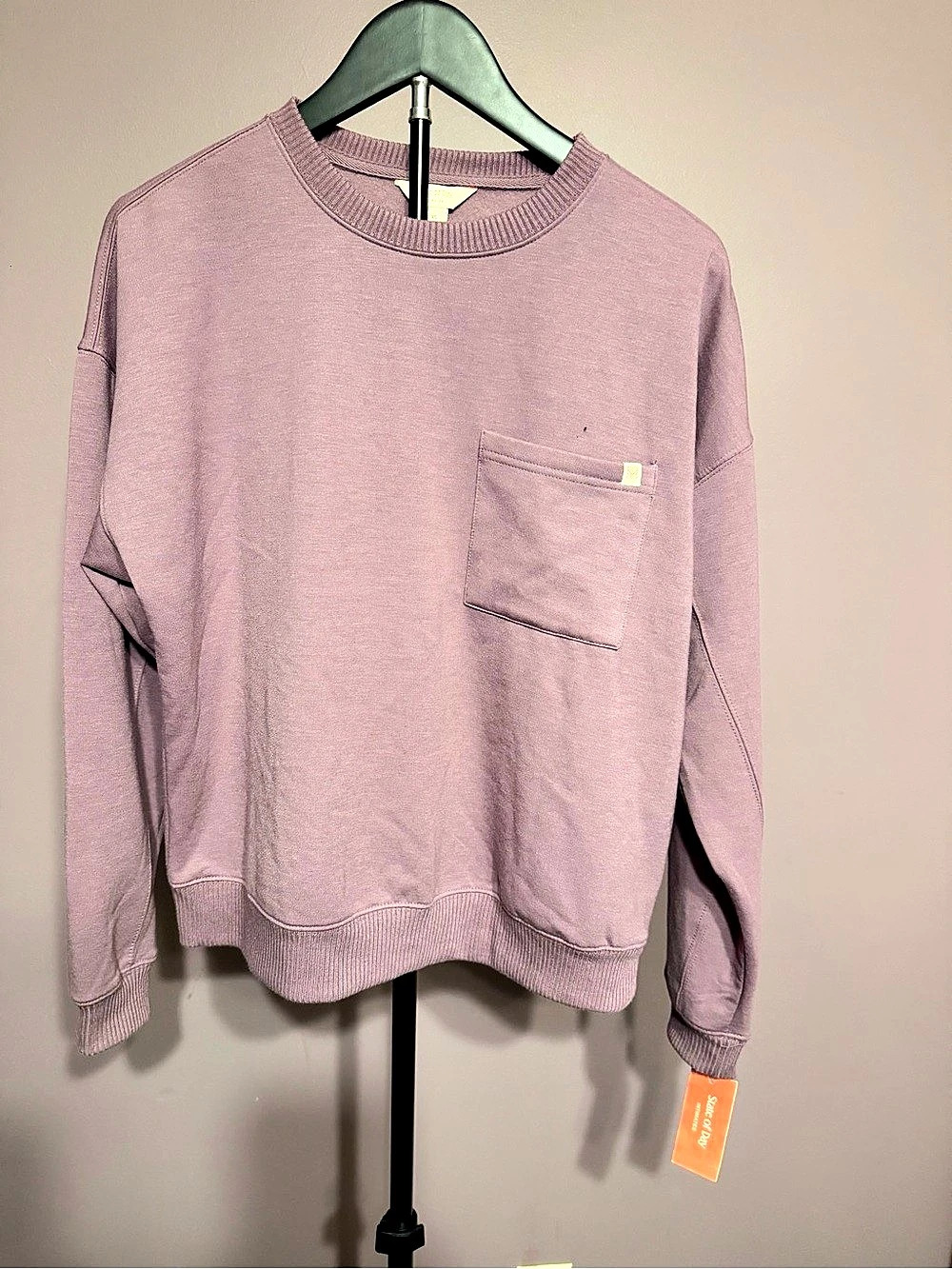 State of Day Pocket Sweatshirt Purple Size XS NWT
